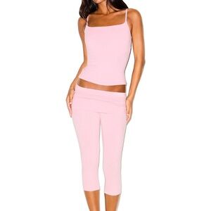 NWT Skims Cotton Jersey Foldover Capri MEDIUM